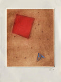 Carré rouge et triangle bleu