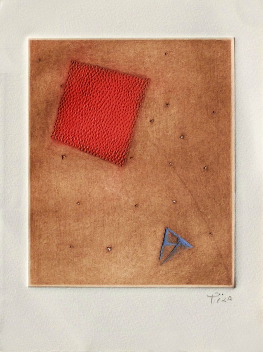 Carré rouge et triangle bleu
