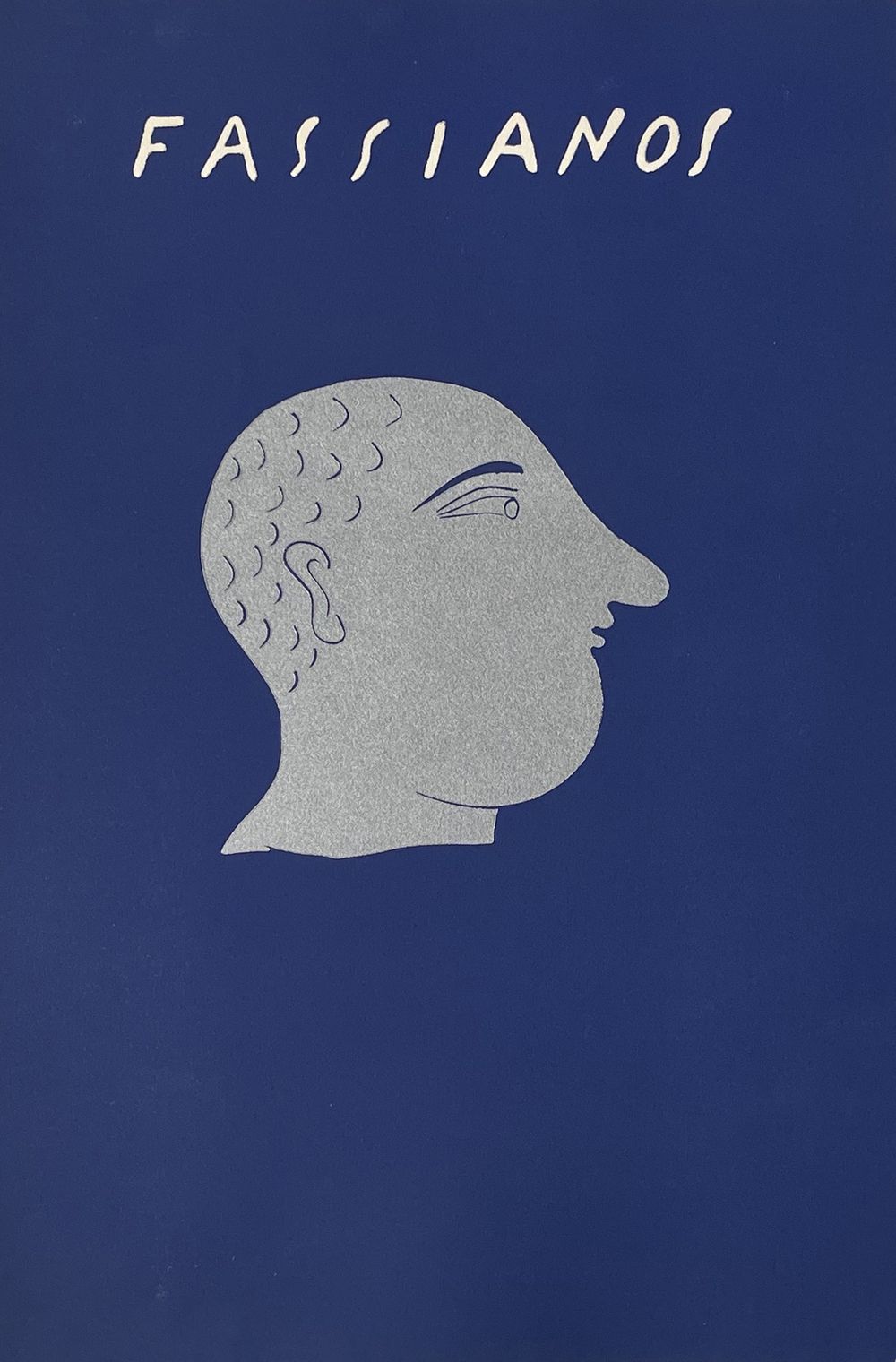 Profil sur fond bleu