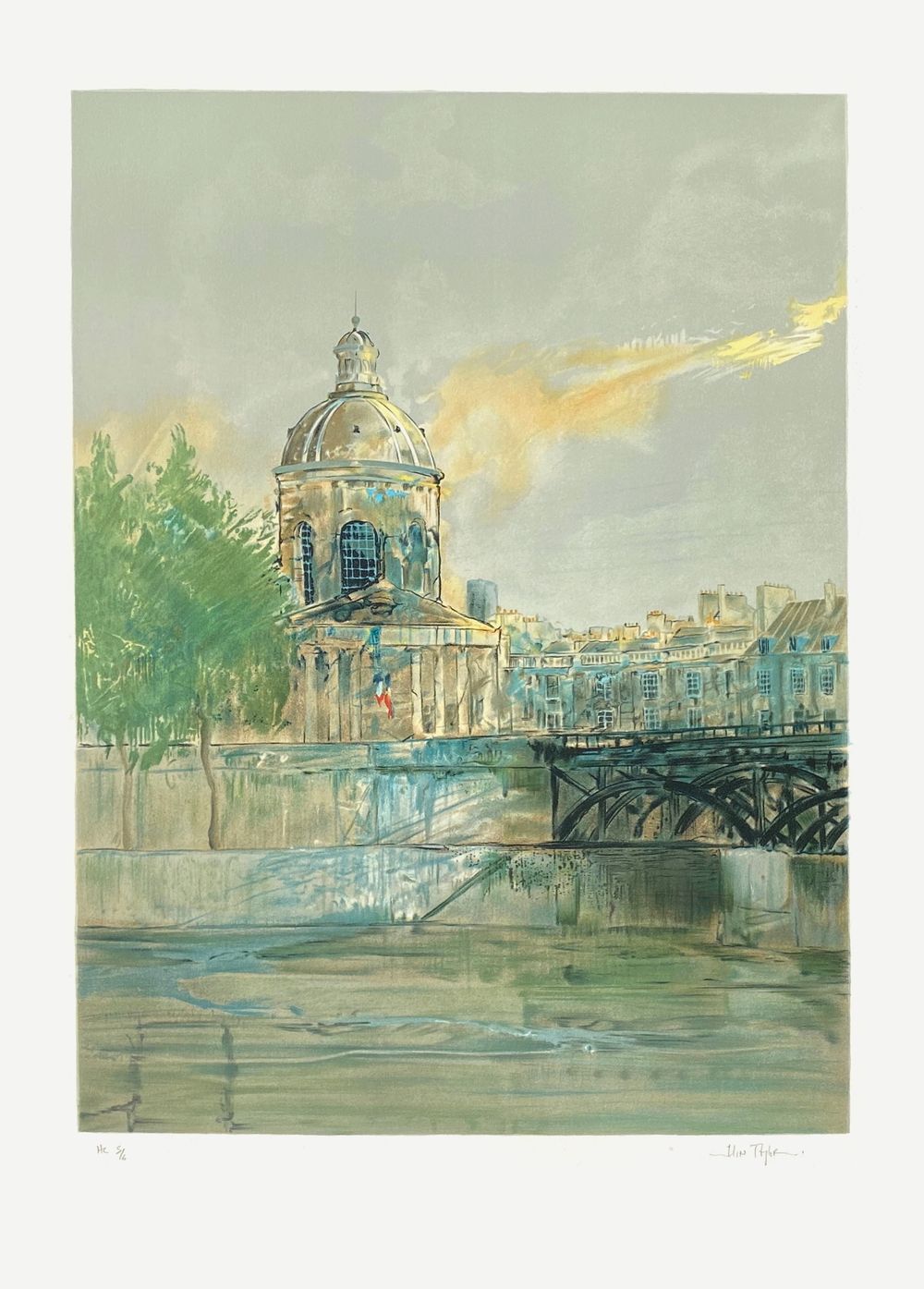 Le Pont des Arts et l'Institut - Paris