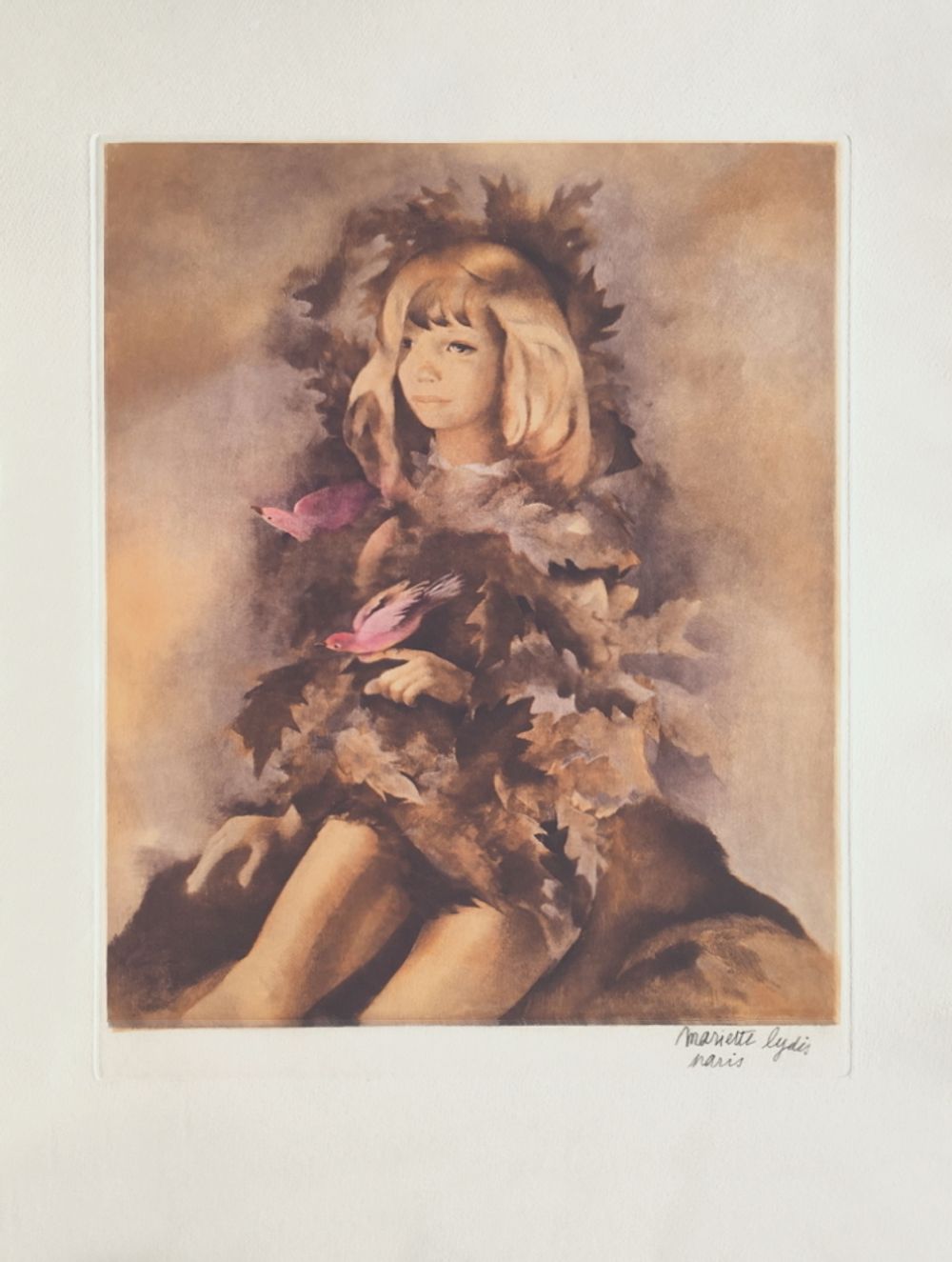 Jeune fille aux oiseaux