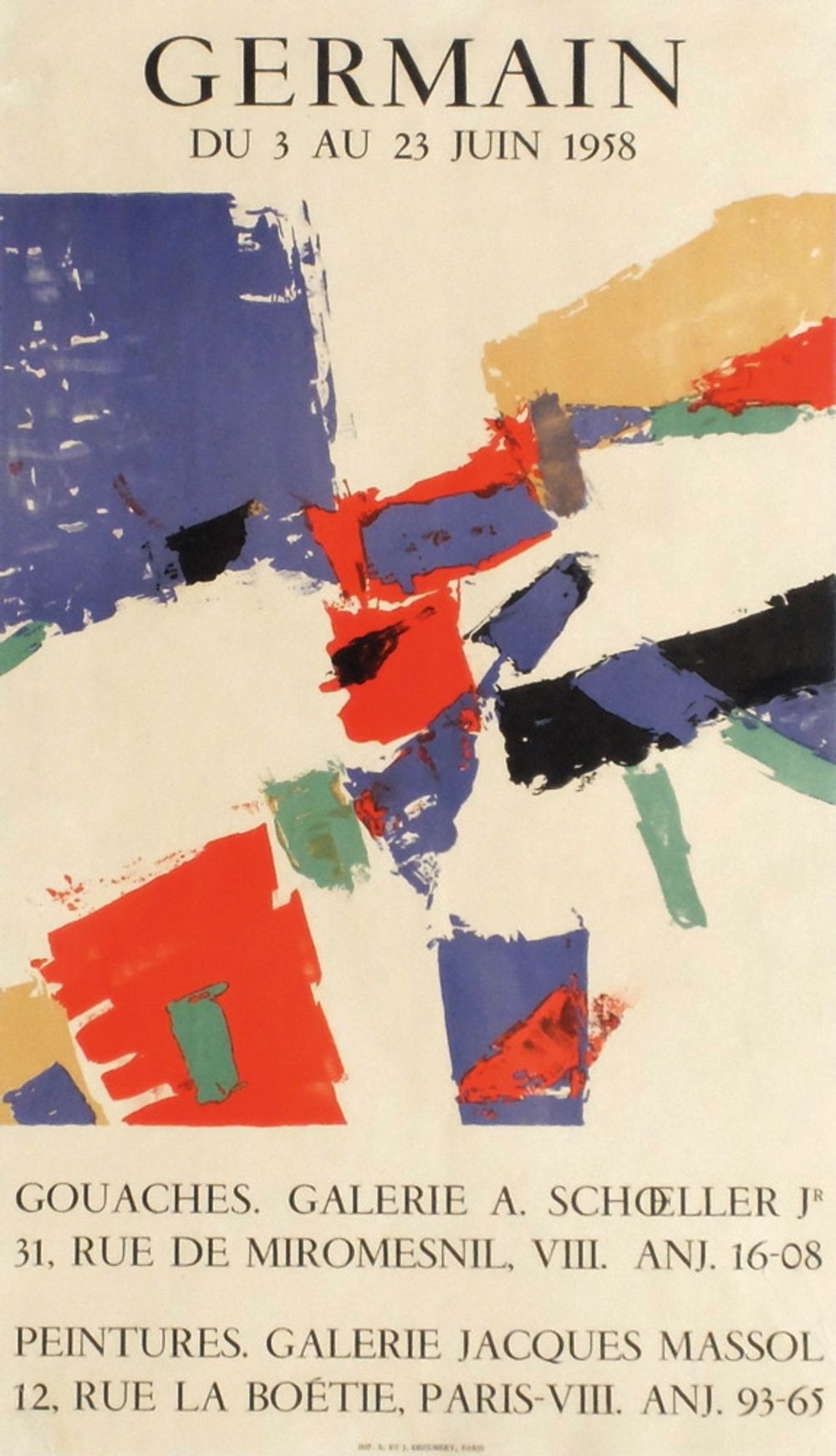 Expo 58 - Galerie Massol et Schoeller