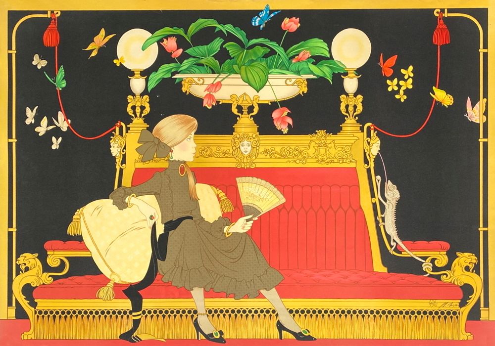 Femme à l'éventail