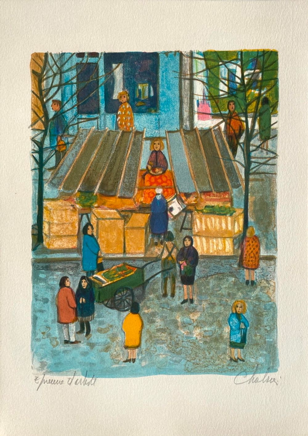 Scène de marché