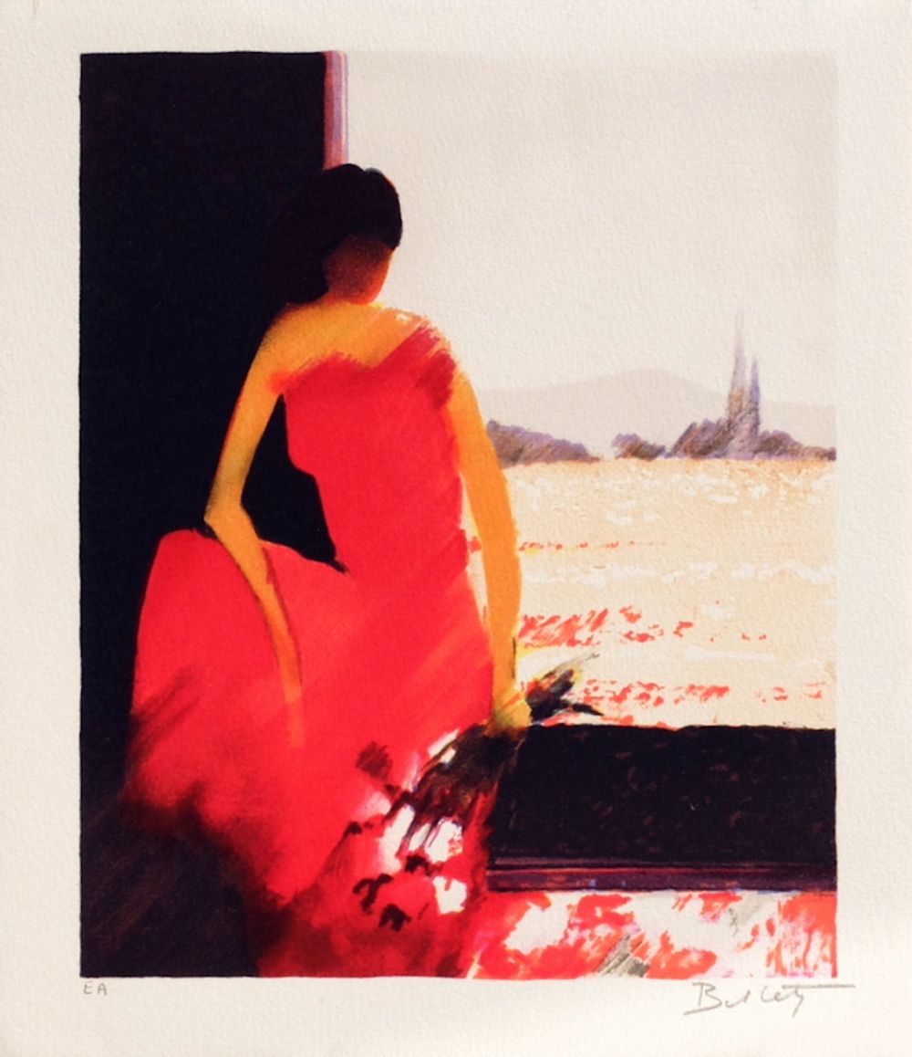 Femme à la robe rouge