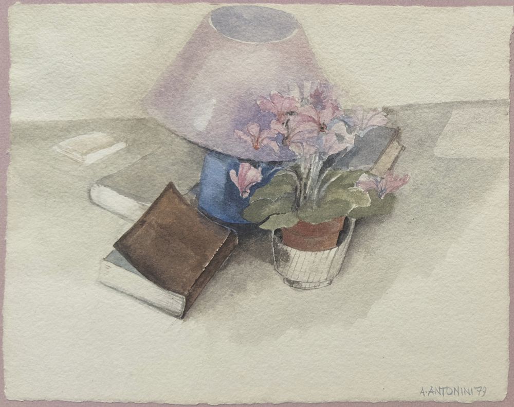 La lampe bleu et les livres