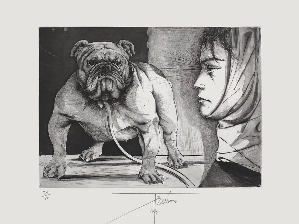 Visage et dog