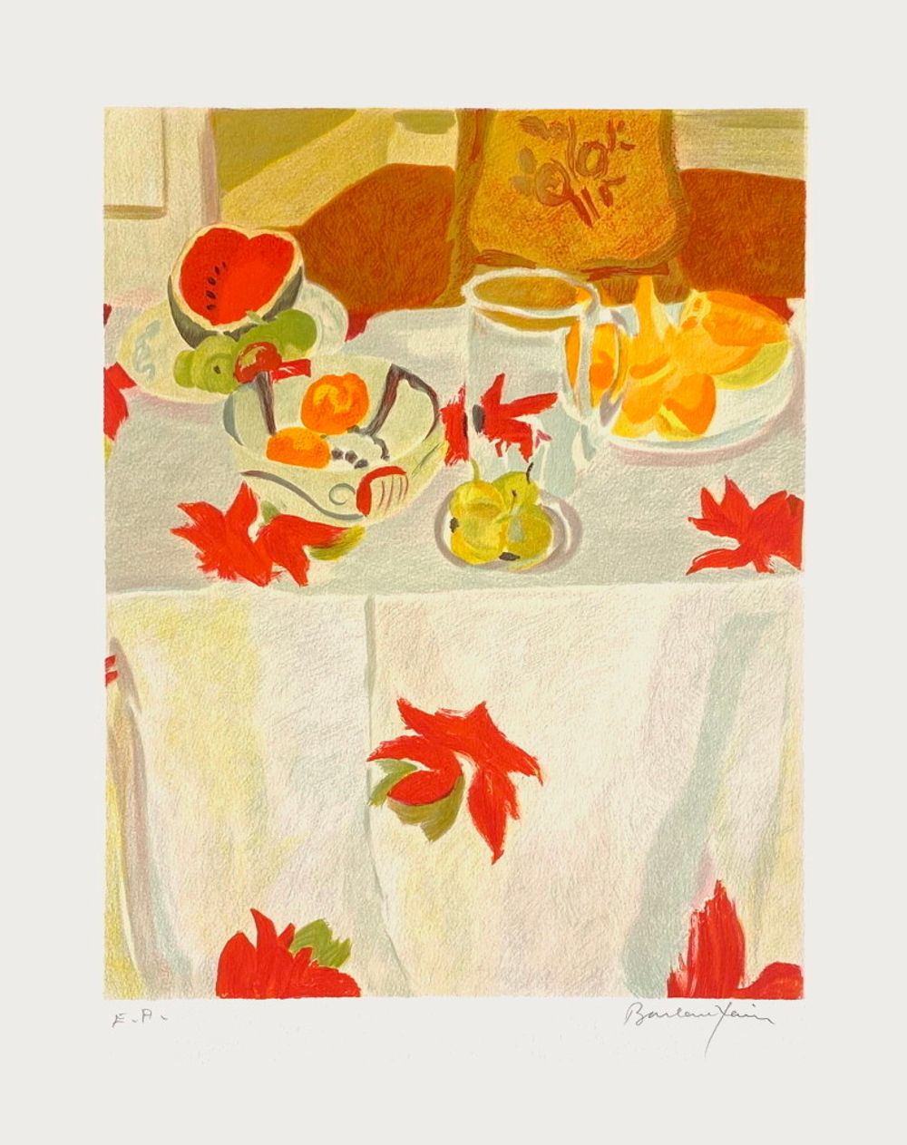 La nappe brodée