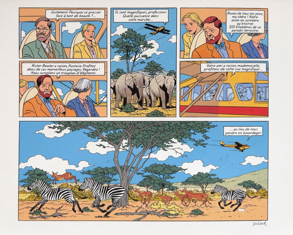 Blake & Mortimer - Le Sanctuaire du Gondwana - Survol de la Savane