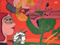 1984 - Femme et oiseau à l'arbre vert