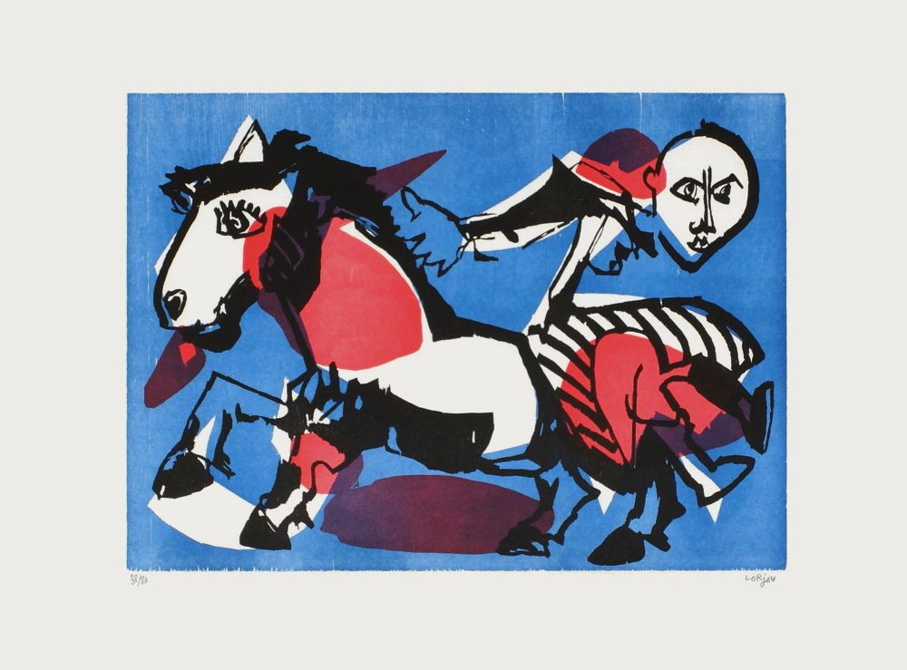 Le cheval rouge et son écuyère
