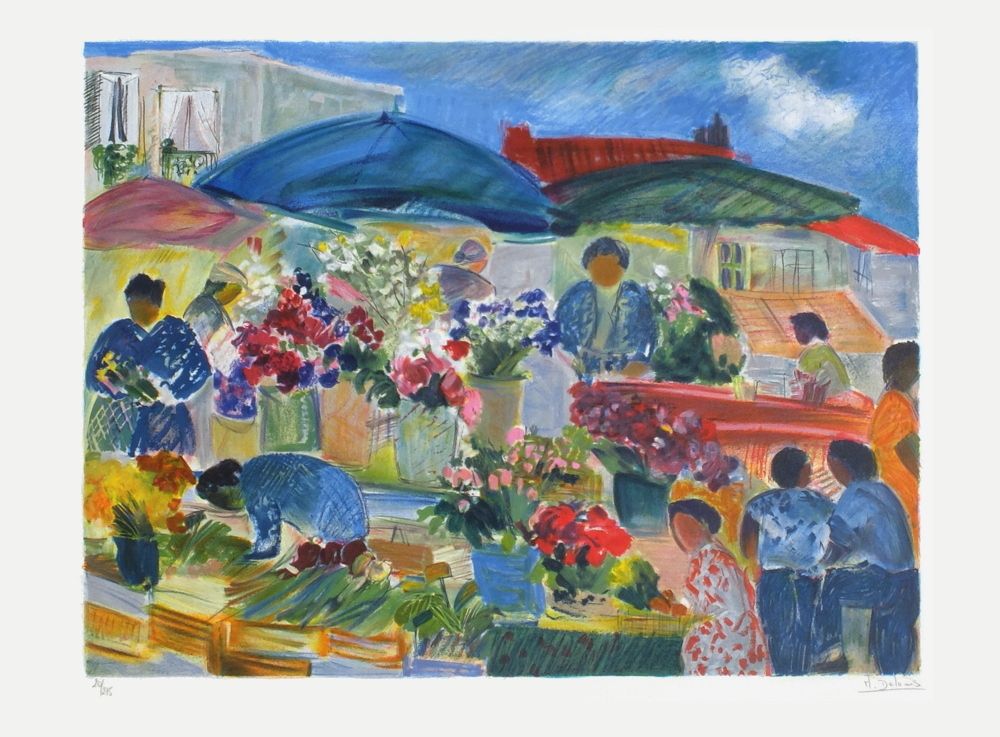 Scène de marché
