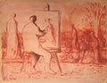 Le peintre au chevalet