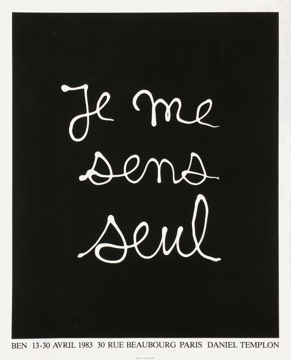 Expo 83 - Galerie Daniel Templon