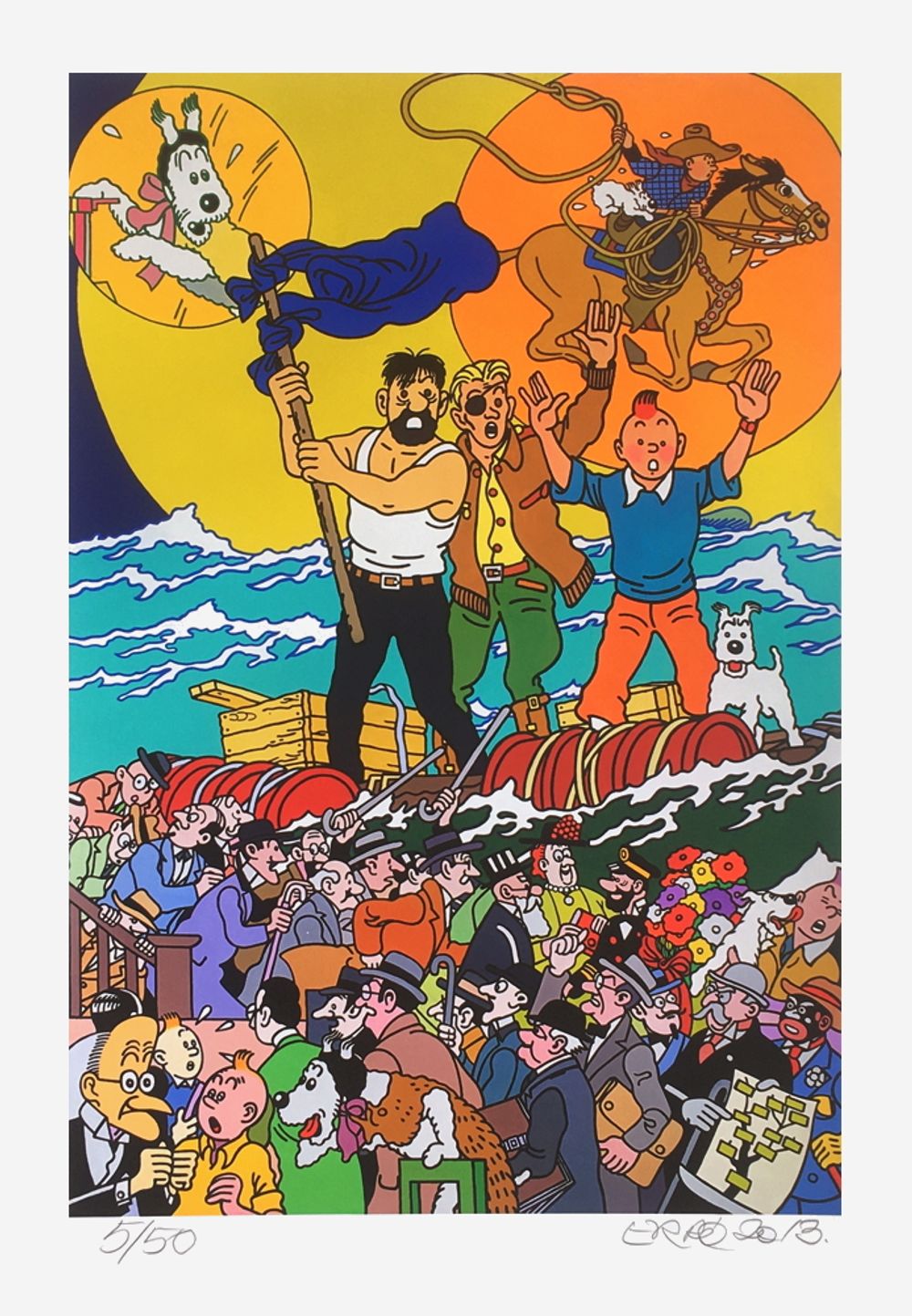 Three full moons for Tintin