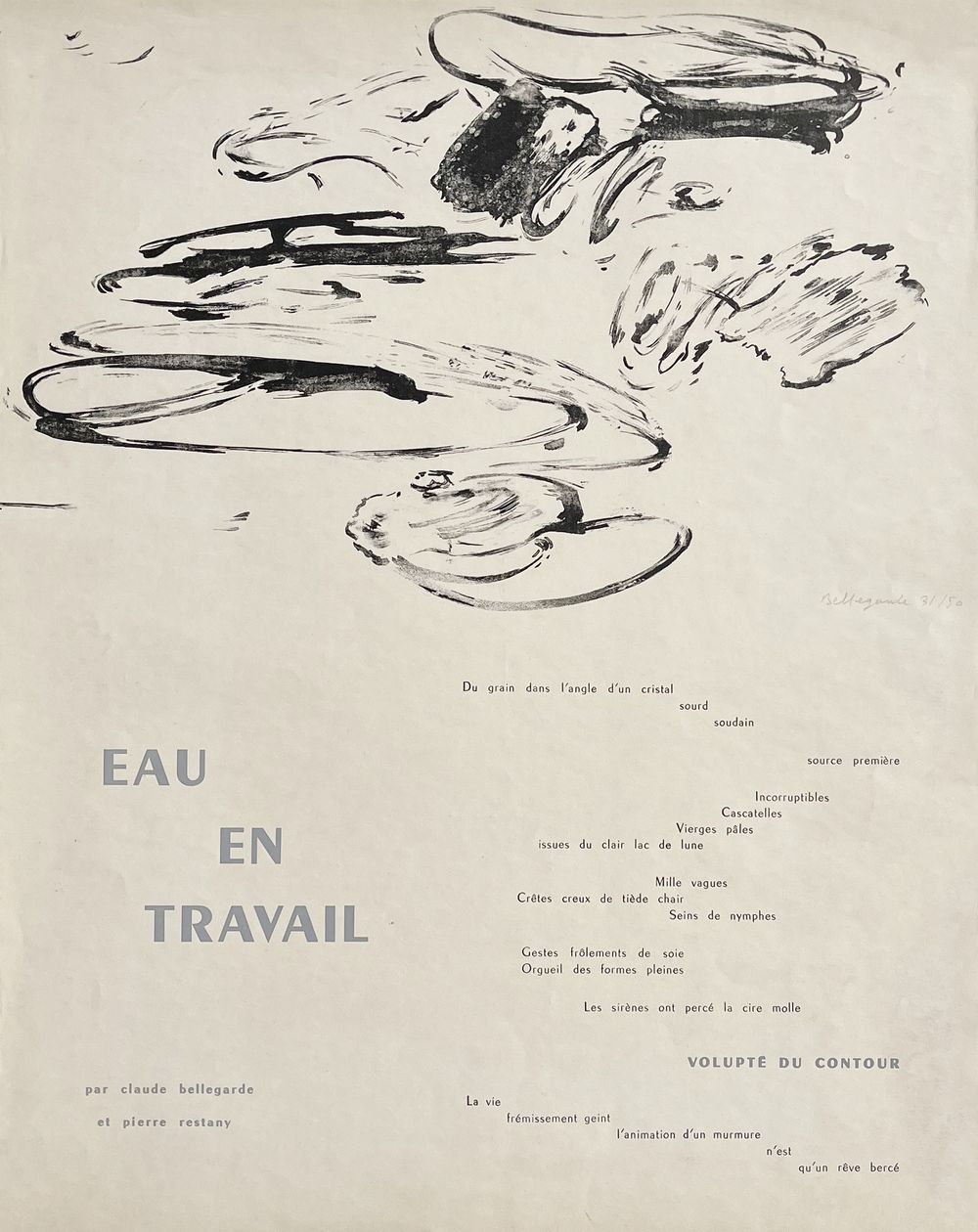 Eau en travail ( Poème de Pierre Restany)