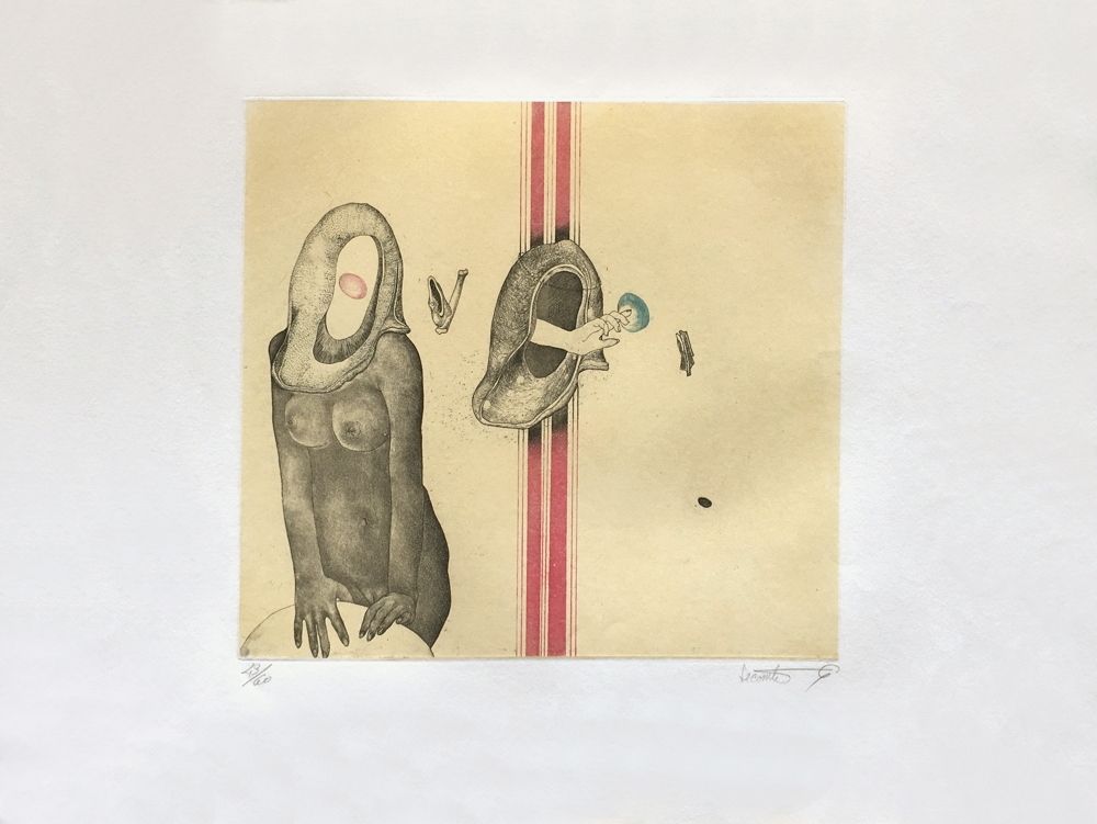 Nu érotique - ligne rouge