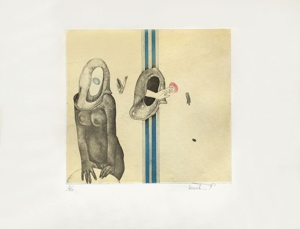 Nu érotique - ligne bleue