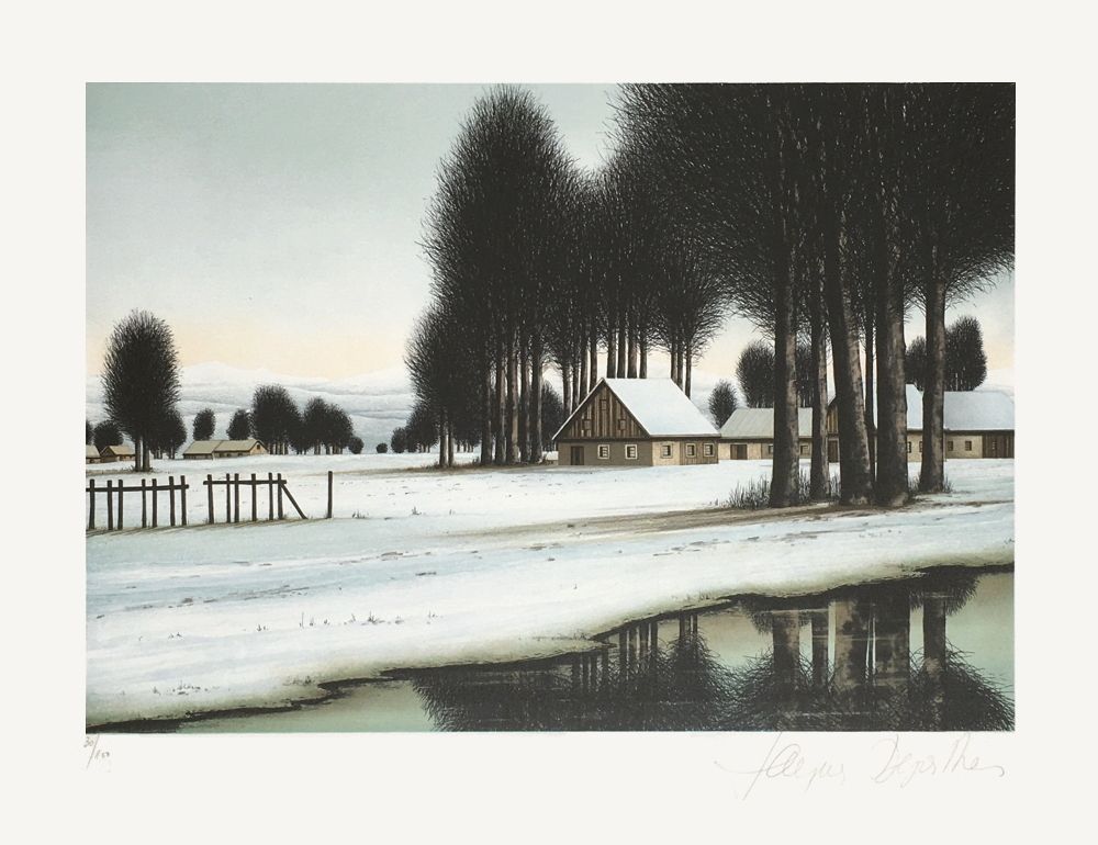 La rivière sous la neige