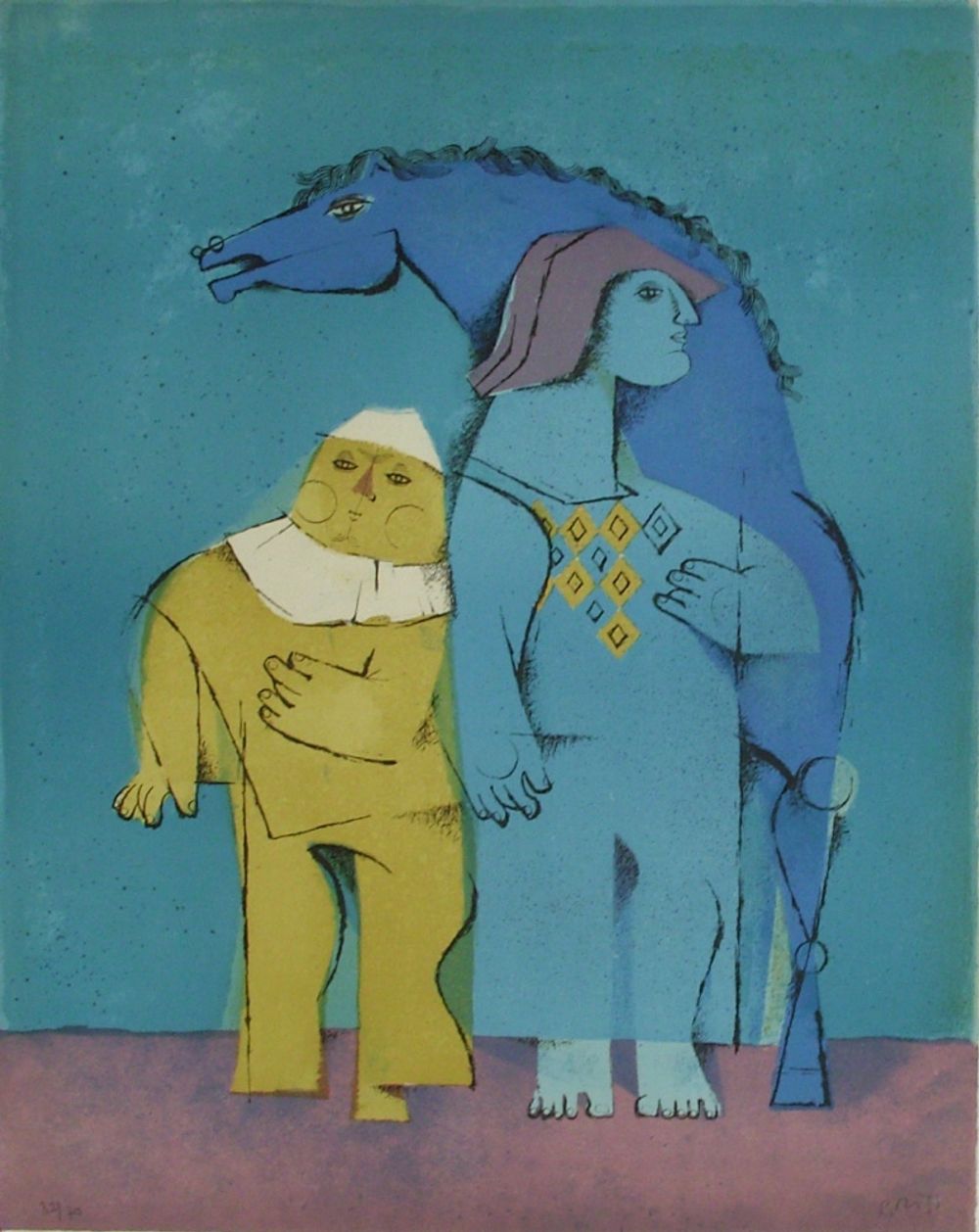 Les saltimbanques - le cheval bleu