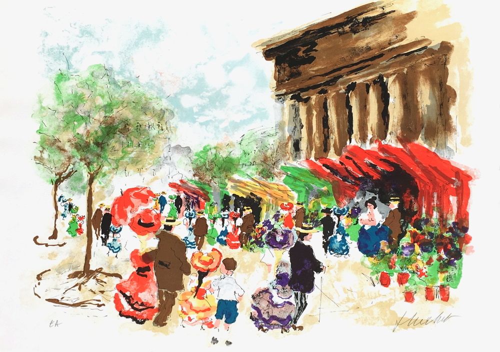 Paris, La Madeleine et le marché aux fleurs