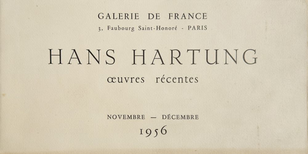 G 3 - Carte d'invitation Galerie de France — vue 2