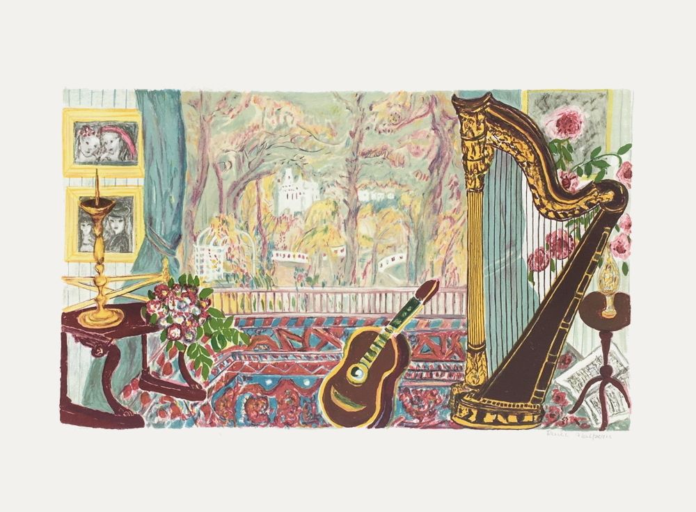 Intérieur à la harpe