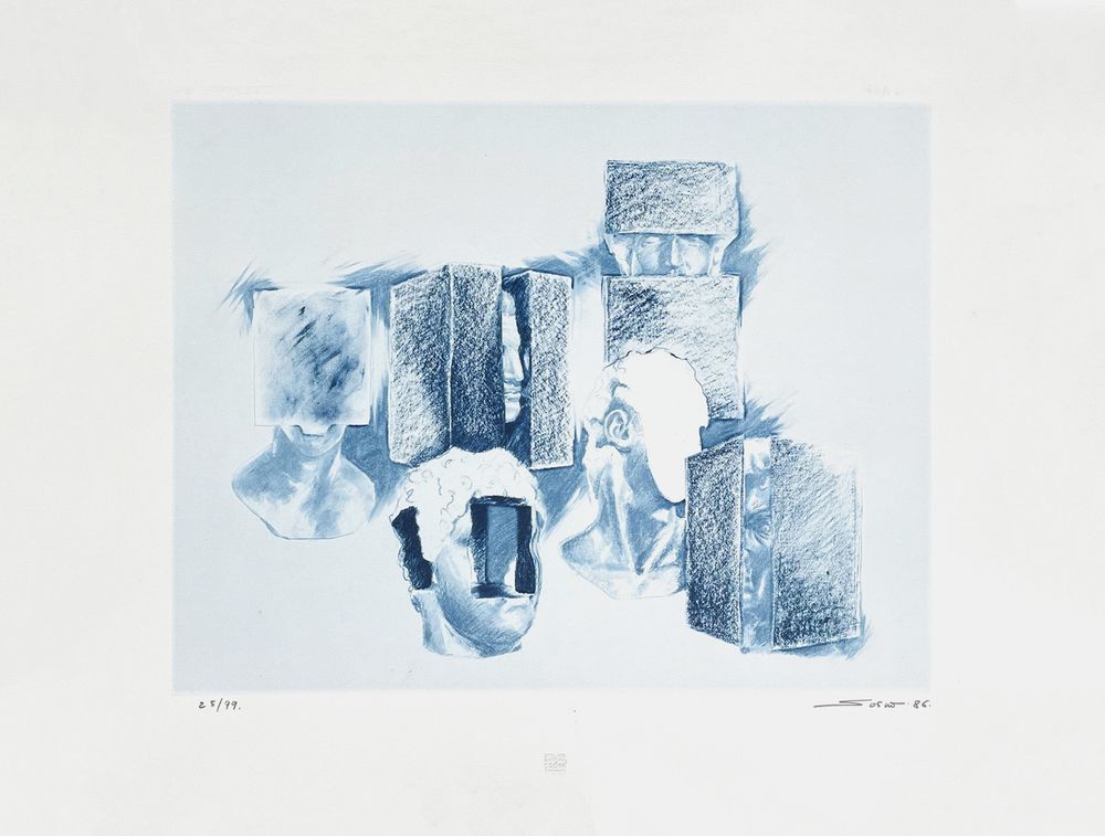 Croquis de tête au carré