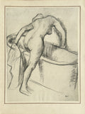 Pastels et dessins - Femme sortant du bain