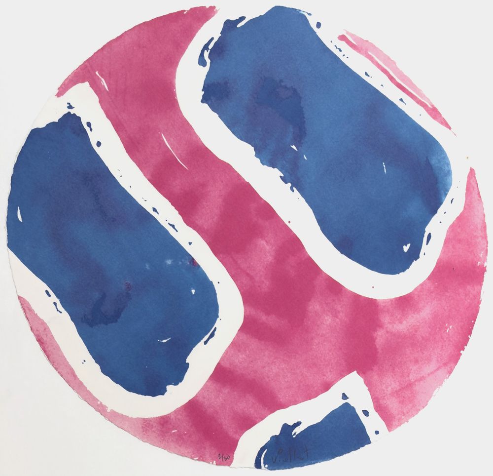 Tondo rose et bleu