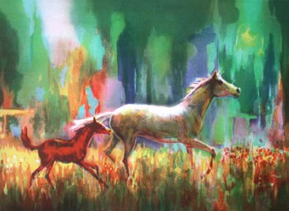 Chevaux en liberté