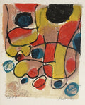 Composition en jaune et rouge