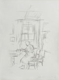 La mère de l'artiste à la fenêtre à stampa