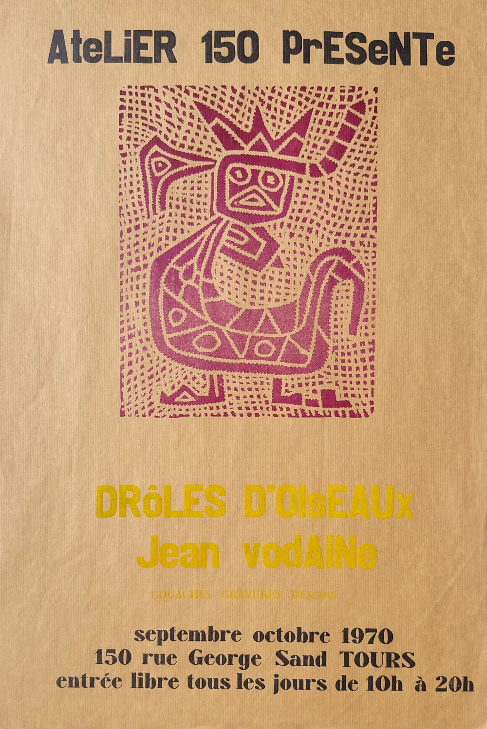 Expo 70 - Atelier 150 - Tours (violet + jaune)