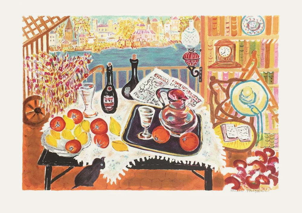 Intérieur à la table garnie