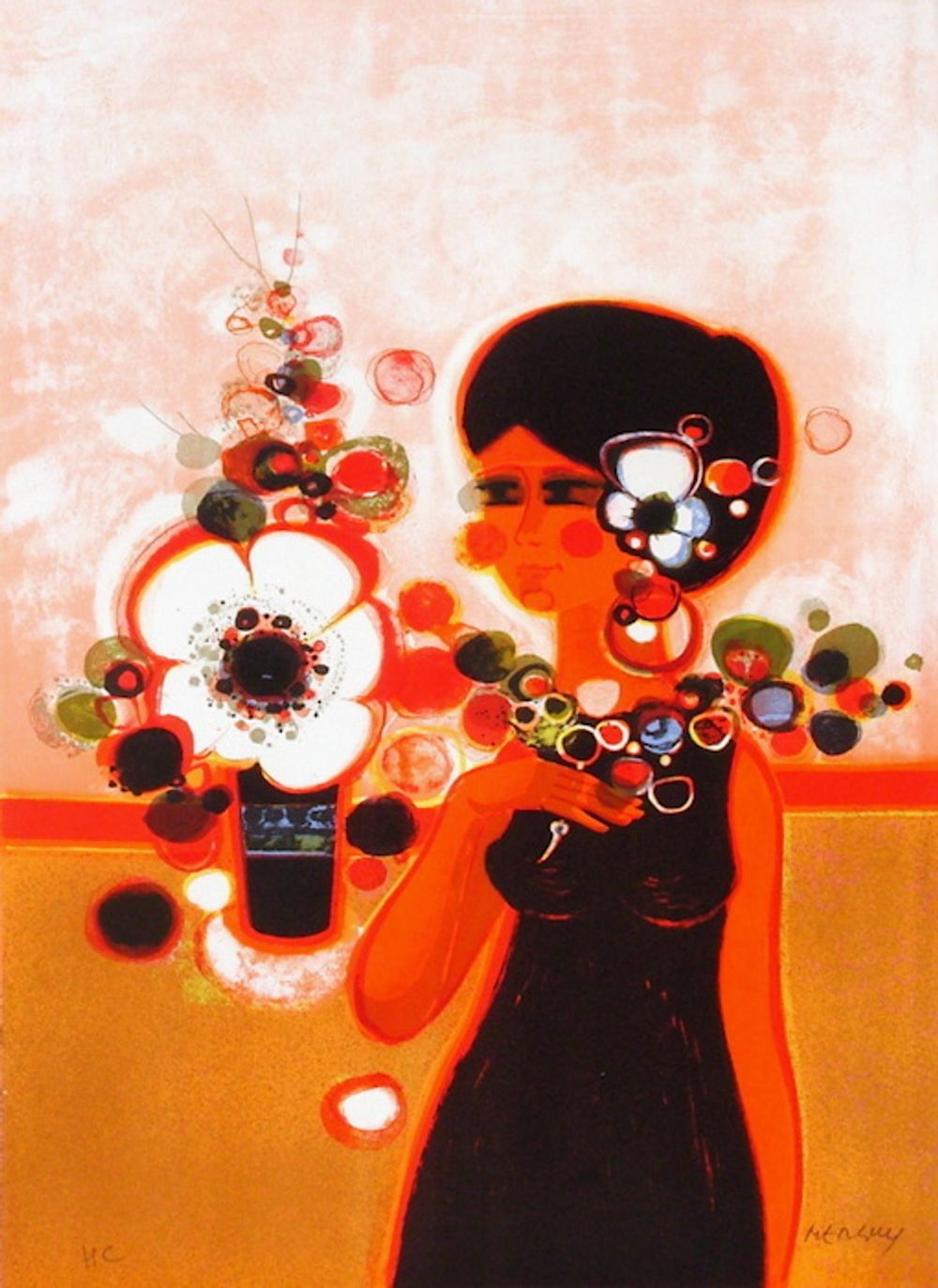 1971 - Femme au bouquet