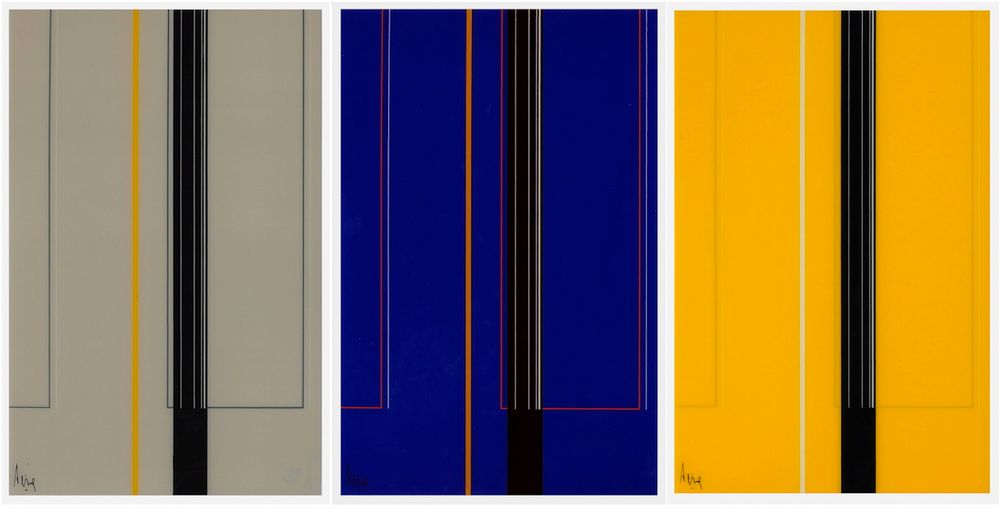 Seri-Plexi Geel-Blauw-Lichtgrijs
