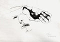 Rostro y mano