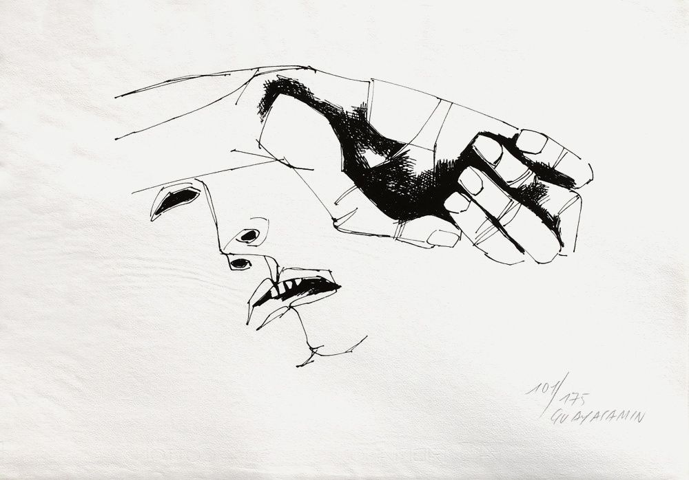 Rostro y mano