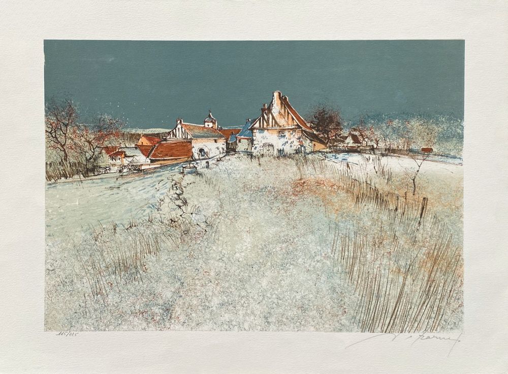 Village sous la neige