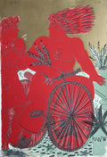 Cycliste rouge